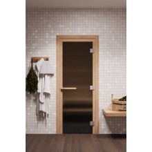 Дверь стеклянная COOPER PRO 200*81,5 Бронза матовая 